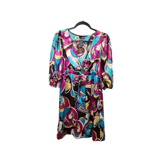 Bisou Bisou Women's S Paisley Empire Waist Dresss 2155 - Picture 1 of 8